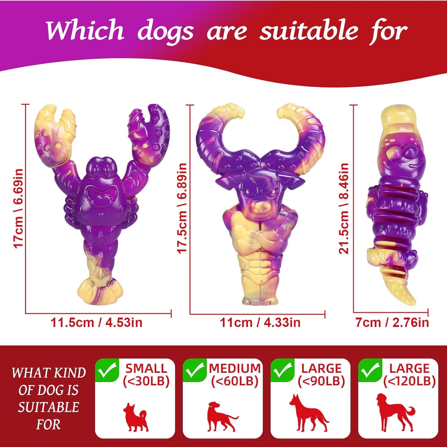 Durable Indestructible Dog Toys for Aggressive Chewers - Tough Interactive Chew Toys for Large and Medium Dogs with Beef Flavor (A-Crocodile)