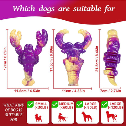 Durable Indestructible Dog Toys for Aggressive Chewers - Tough Interactive Chew Toys for Large and Medium Dogs with Beef Flavor (A-Crocodile)