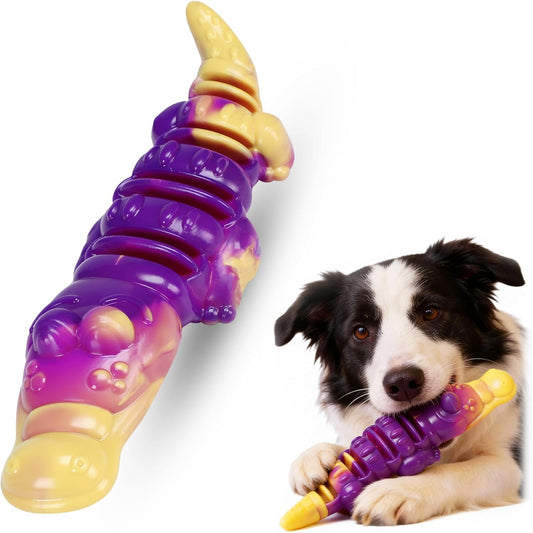 Durable Indestructible Dog Toys for Aggressive Chewers - Tough Interactive Chew Toys for Large and Medium Dogs with Beef Flavor (A-Crocodile)