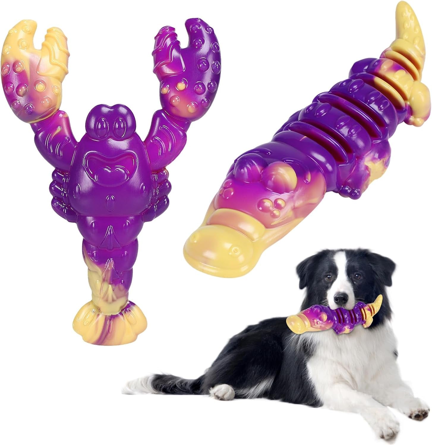 Durable Indestructible Dog Toys for Aggressive Chewers - Tough Interactive Chew Toys for Large and Medium Dogs with Beef Flavor (A-Crocodile)