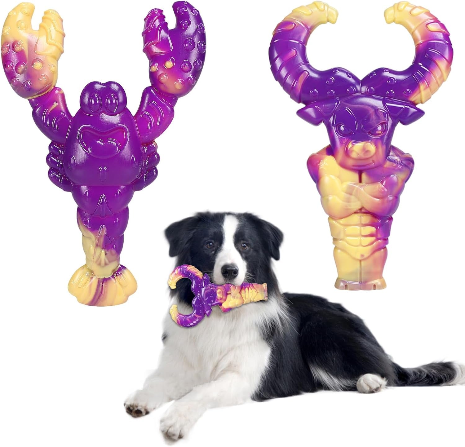Durable Indestructible Dog Toys for Aggressive Chewers - Tough Interactive Chew Toys for Large and Medium Dogs with Beef Flavor (A-Crocodile)